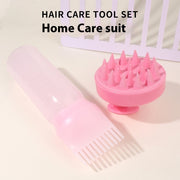 Hair Tools Shampoo Brush Shampoo Bottle Head Cleaning Massage Hair Care Set — 5