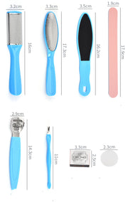 8-in-1 foot board file pedicure set — 2
