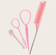 Hair Braiding Tools Comb Set Hairdressing Tress Device Hair Puller Pin Four-piece Set Household Modeling Tail Comb New — 10