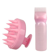 Hair Tools Shampoo Brush Shampoo Bottle Head Cleaning Massage Hair Care Set — 7