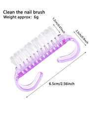 Semi Transparent Nail Horn Cleaning Brush — 10