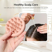 Silicone Shampoo Massage Dedicated Hair-Washing Comb Scalp-Cleaning Shampoo Brush — 4