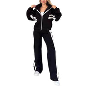 Fashion Two-piece Women's White Sports Suit Loose Sports Shirt Casual Pants Sets Sportswear Women Clothes Tracksuit Women Outfits — 6