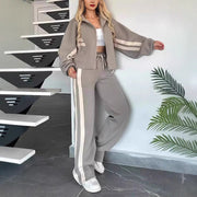 Fashion Two-piece Women's White Sports Suit Loose Sports Shirt Casual Pants Sets Sportswear Women Clothes Tracksuit Women Outfits — 9