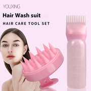 Hair Tools Shampoo Brush Shampoo Bottle Head Cleaning Massage Hair Care Set — 1