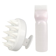Hair Tools Shampoo Brush Shampoo Bottle Head Cleaning Massage Hair Care Set — 3