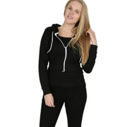 Women Summer Tops Drawstring Hooded Hood — 1