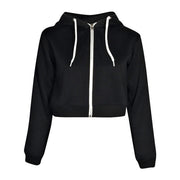 Women Summer Tops Drawstring Hooded Hood — 3