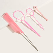 Hair Braiding Tools Comb Set Hairdressing Tress Device Hair Puller Pin Four-piece Set Household Modeling Tail Comb New — 8
