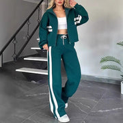 Fashion Two-piece Women's White Sports Suit Loose Sports Shirt Casual Pants Sets Sportswear Women Clothes Tracksuit Women Outfits — 8