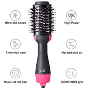 Multifunctional Hair Dryer Hot Air Brush Style Women Hair Straightener Curler One Step Electric Blow Dryer Brush — 4
