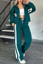 Fashion Two-piece Women's White Sports Suit Loose Sports Shirt Casual Pants Sets Sportswear Women Clothes Tracksuit Women Outfits — 10