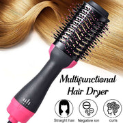 Multifunctional Hair Dryer Hot Air Brush Style Women Hair Straightener Curler One Step Electric Blow Dryer Brush — 5