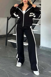 Fashion Two-piece Women's White Sports Suit Loose Sports Shirt Casual Pants Sets Sportswear Women Clothes Tracksuit Women Outfits — 7