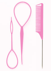 Hair Braiding Tools Comb Set Hairdressing Tress Device Hair Puller Pin Four-piece Set Household Modeling Tail Comb New — 7