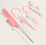 Hair Braiding Tools Comb Set Hairdressing Tress Device Hair Puller Pin Four-piece Set Household Modeling Tail Comb New — 4